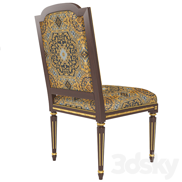 GHẾ ĂN CỔ ĐIỂN LOUIS 16 TỰA VUÔNG (Art 14550)
